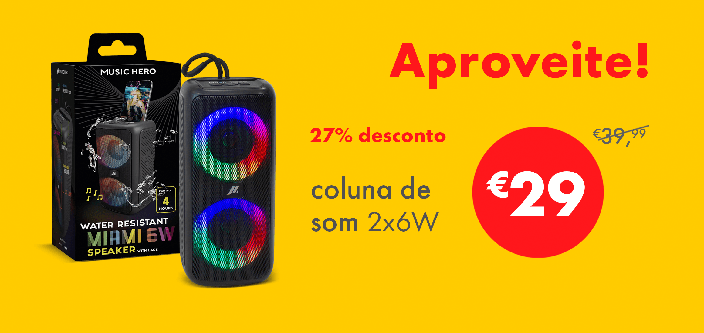 Campanha Coluna de Som 2x6W